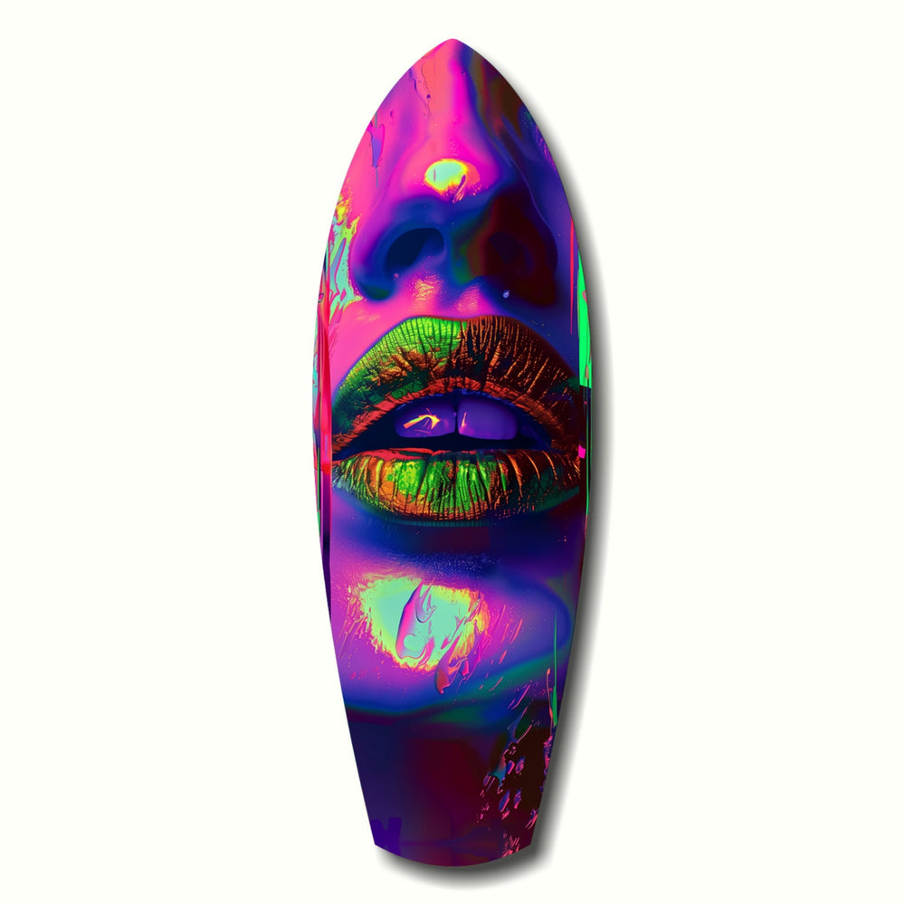 Colorful Lips V19 Glass Wall Art.