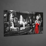 Marilyn Monroe at the Bar Mega Glass Wall Art