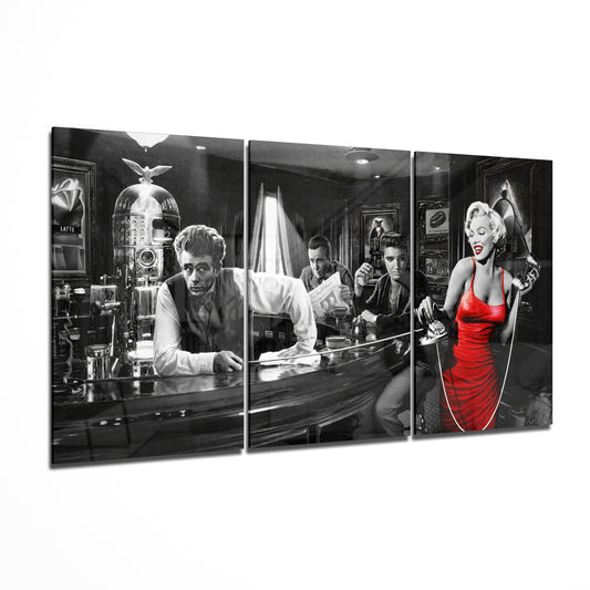 Screen Siren at the Bar Mega Glass Wall Art
