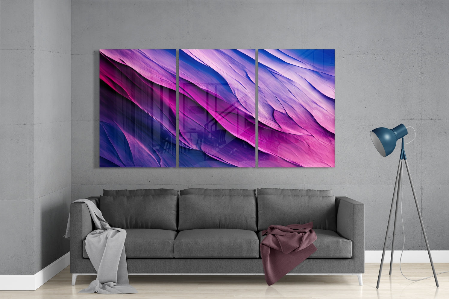 Purple Mega Glass Wall Art.
