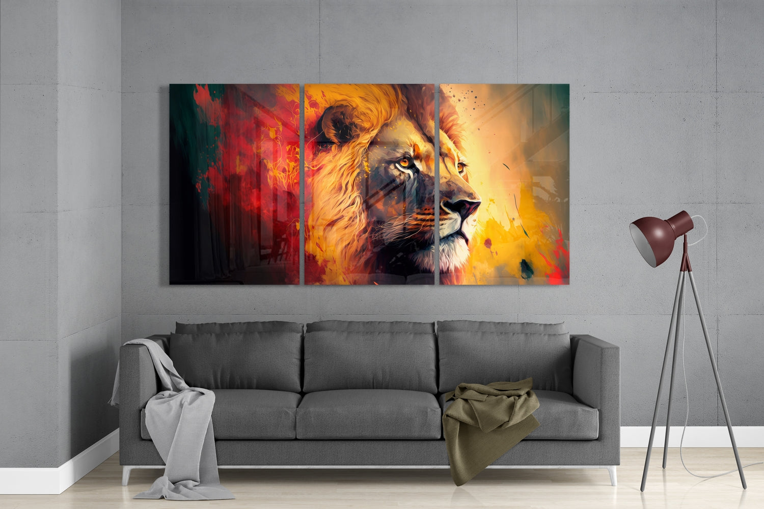 Lion Mega Glass Wall Art.
