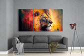 Lion Mega Glass Wall Art.