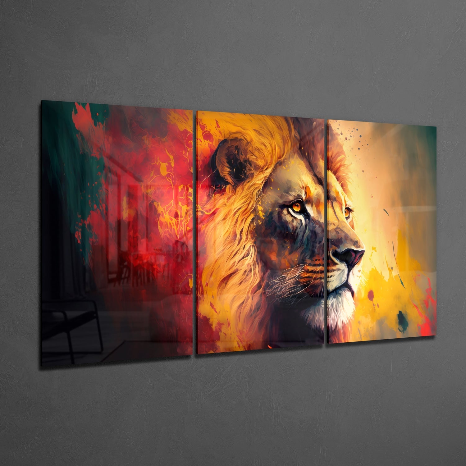 Lion Mega Glass Wall Art.