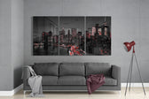 City at Night Mega Glass Wall Art.