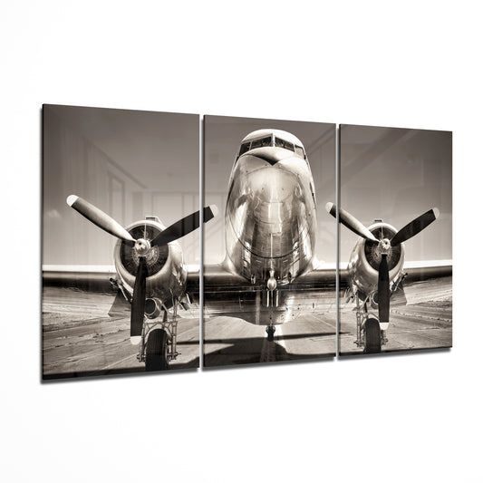 Plane Mega Glass Wall Art.