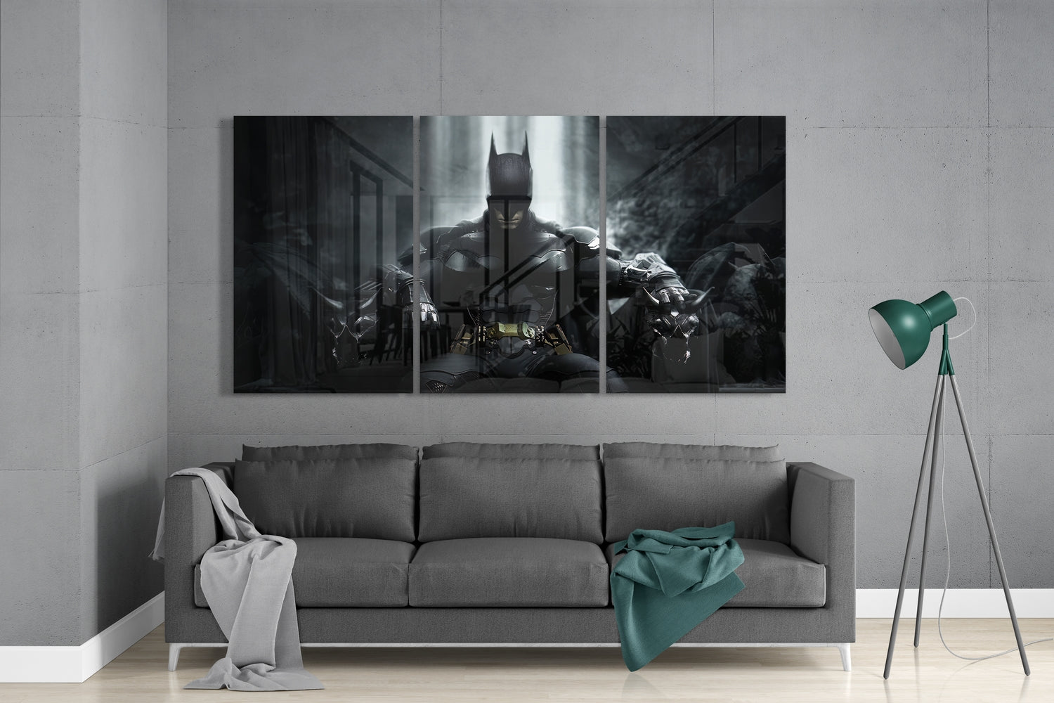 Iconic Batman Mega Glass Wall Art.