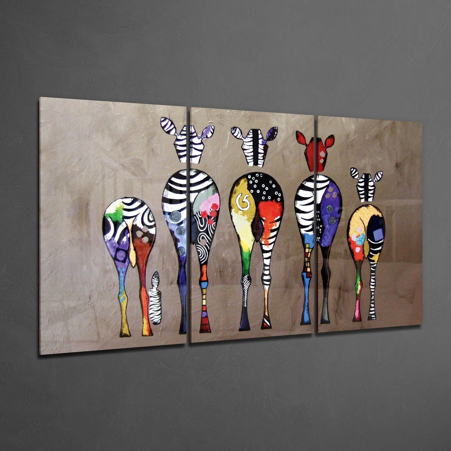 Zebras Mega Glass Wall Art.