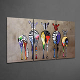 Zebras Mega Glass Wall Art