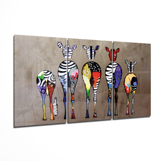Zebras Mega Glass Wall Art.