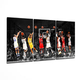 NBA Scores Mega Glass Wall Art