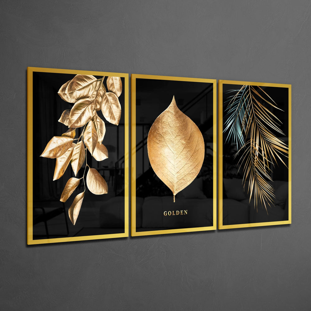 Golden Mega Glass Wall Art.