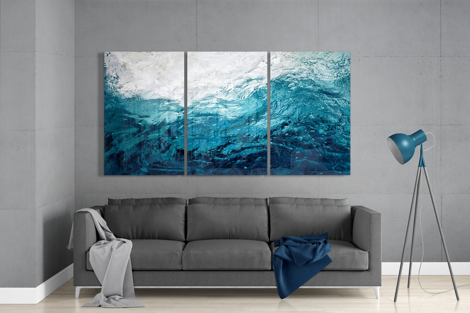 Water Mountains Mega Glass Wall Art.