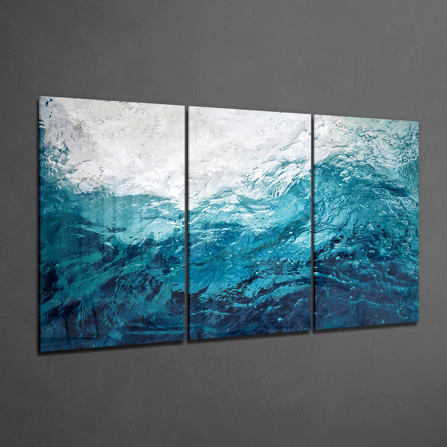 Water Mountains Mega Glass Wall Art.