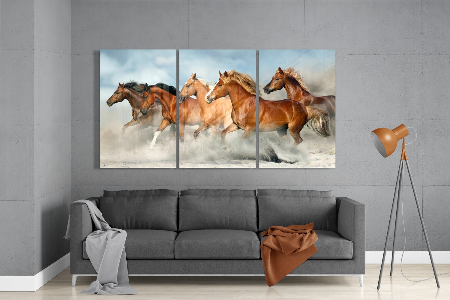 Horses Mega Glass Wall Art.