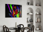 Female Portrait 28 panel adding after-dark pulse to a lounge