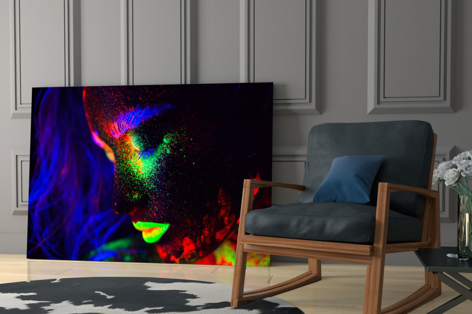 Woman Portrait 31 Glass Wall Art.