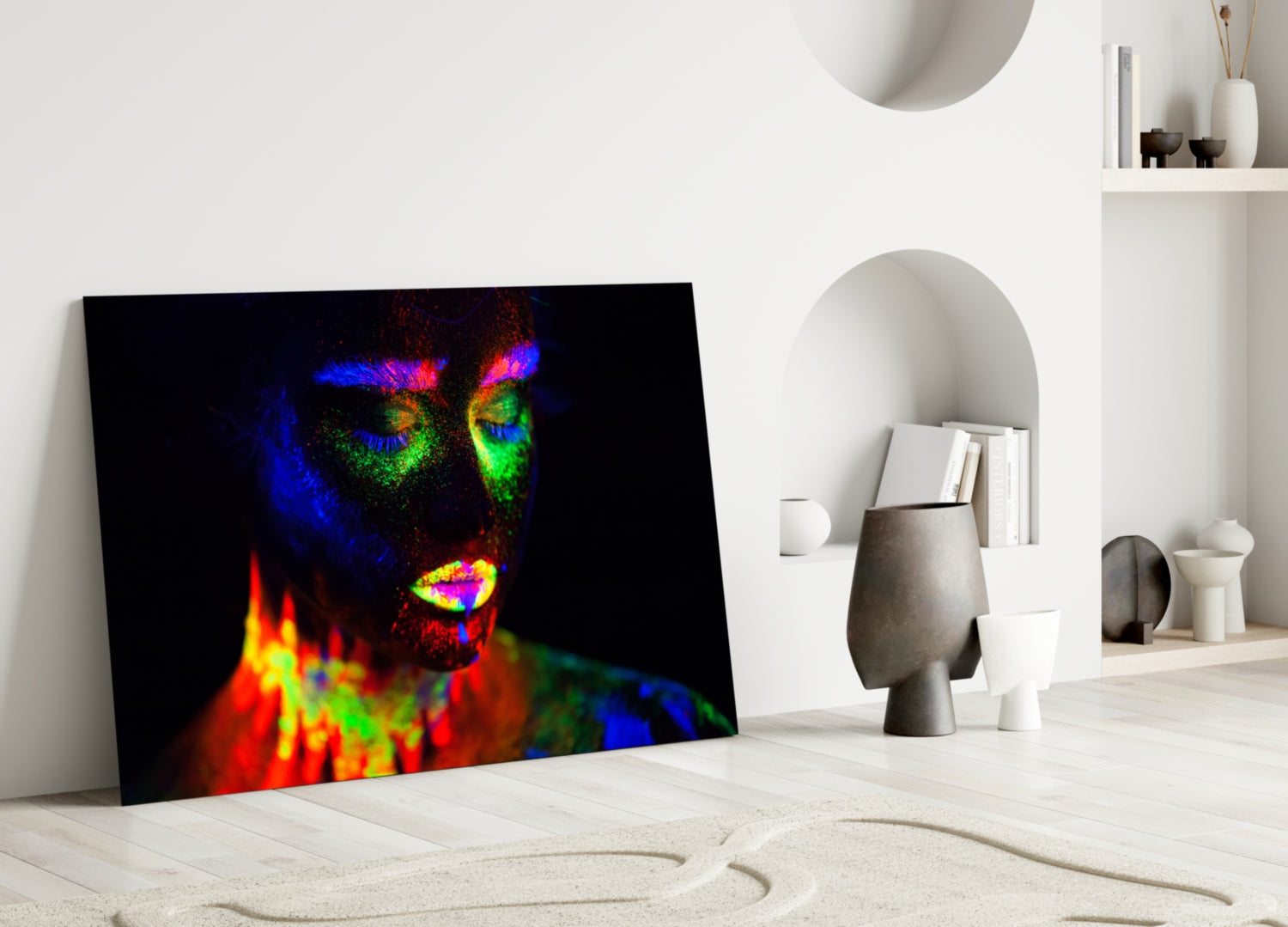 Female Portrait 33 Glass Wall Art.