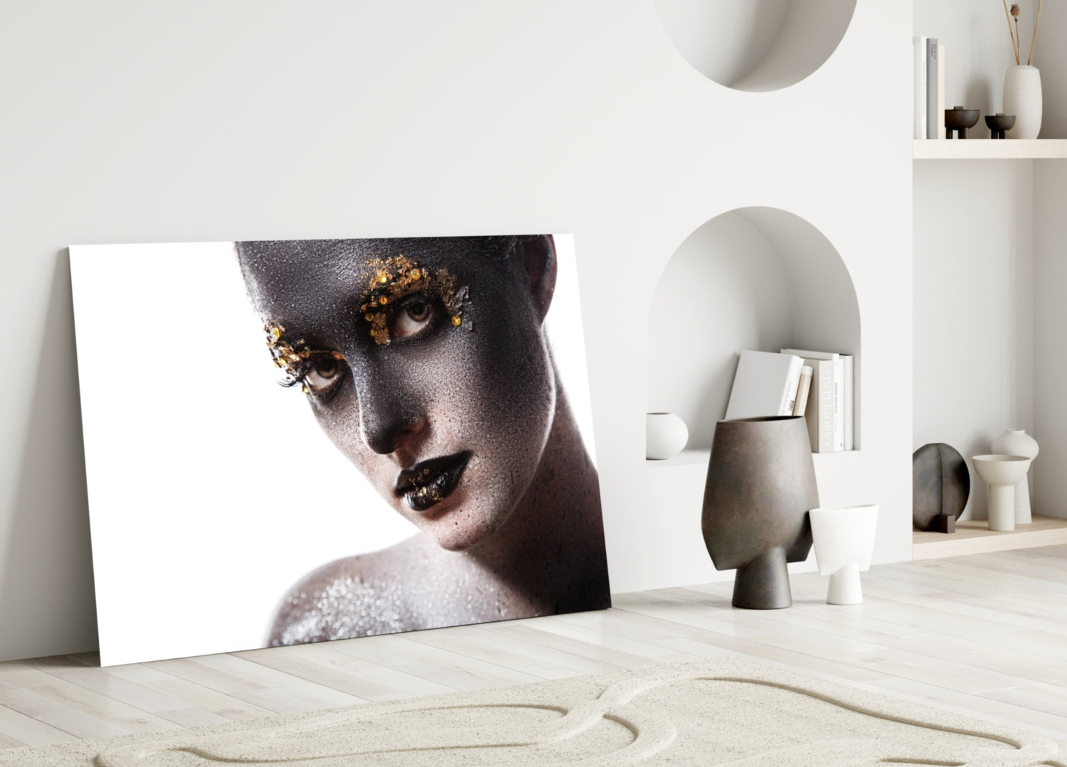 Female Portrait 34 Glass Wall Art.