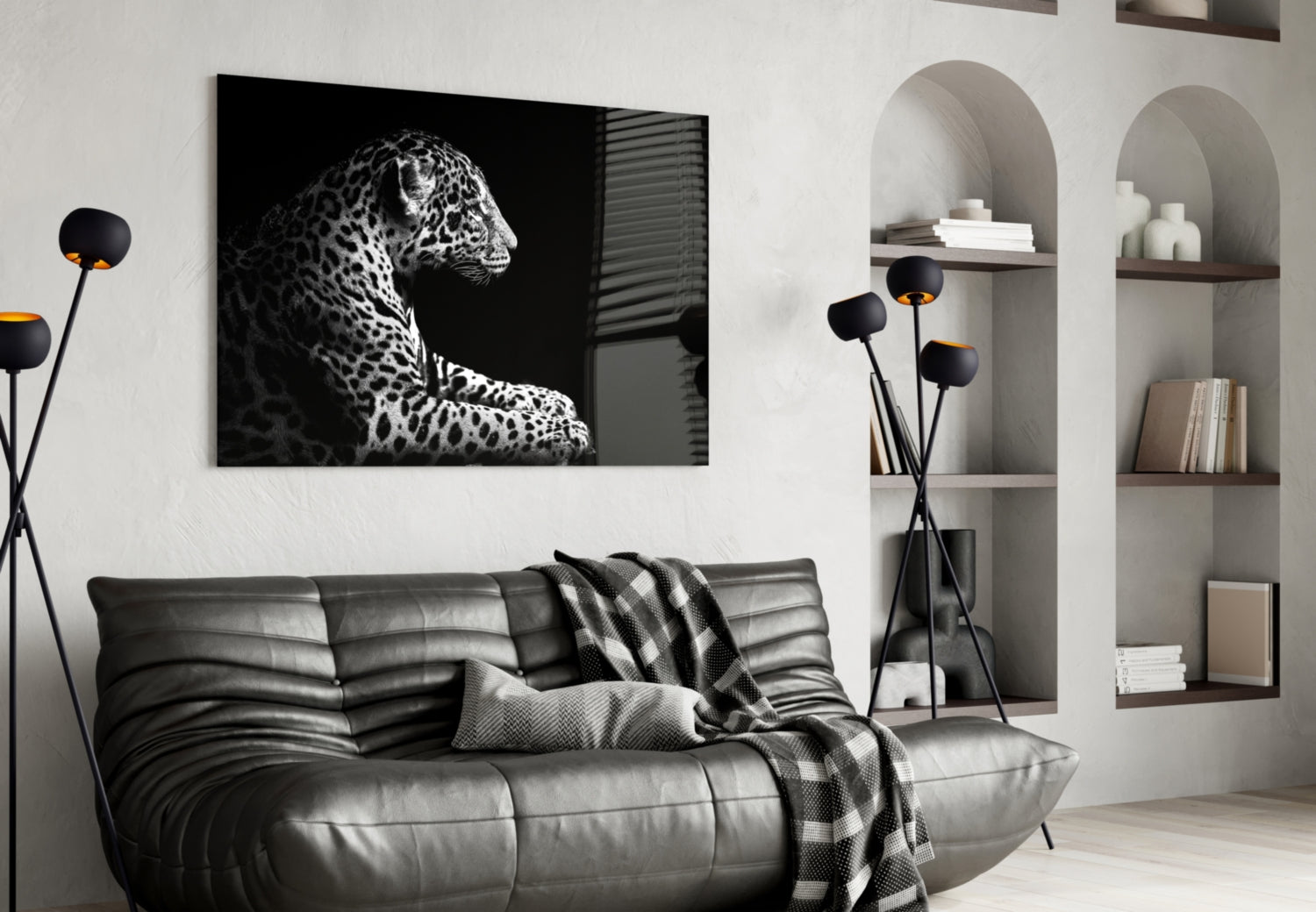 Leopard Glass Wall Art.