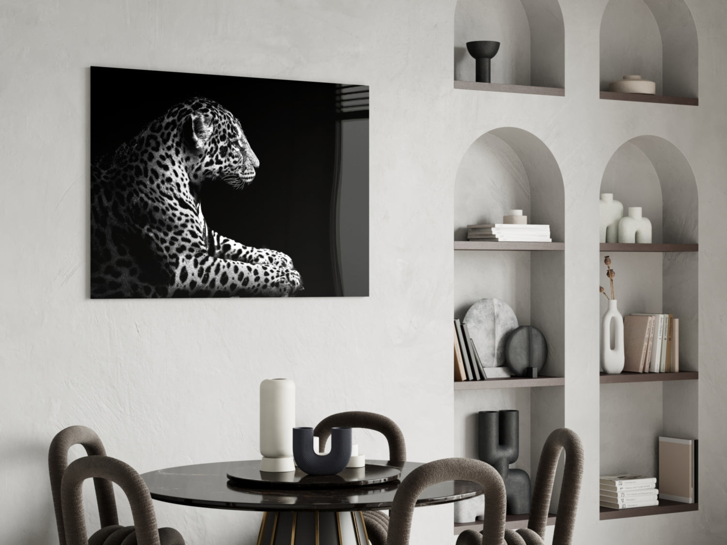 Leopard Glass Wall Art.