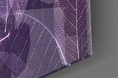 Purple Leaf artwork anchoring a hallway with jewel-tone palette
