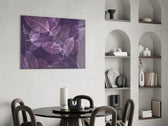Purple Leaf panel adding botanical grace to a dressing area