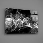 White smoke panel bringing monochrome elegance to a contemporary living space