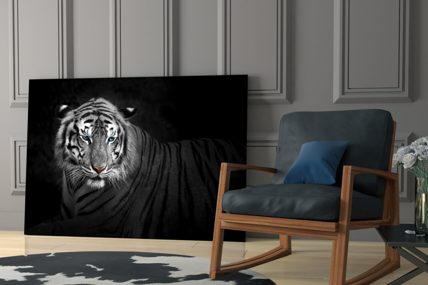 Tiger Glass Wall Art.
