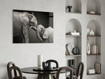 Elephants panel adding gentle wildlife to a family room