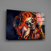 Sinister clown portrait bringing horror drama to a contemporary living space