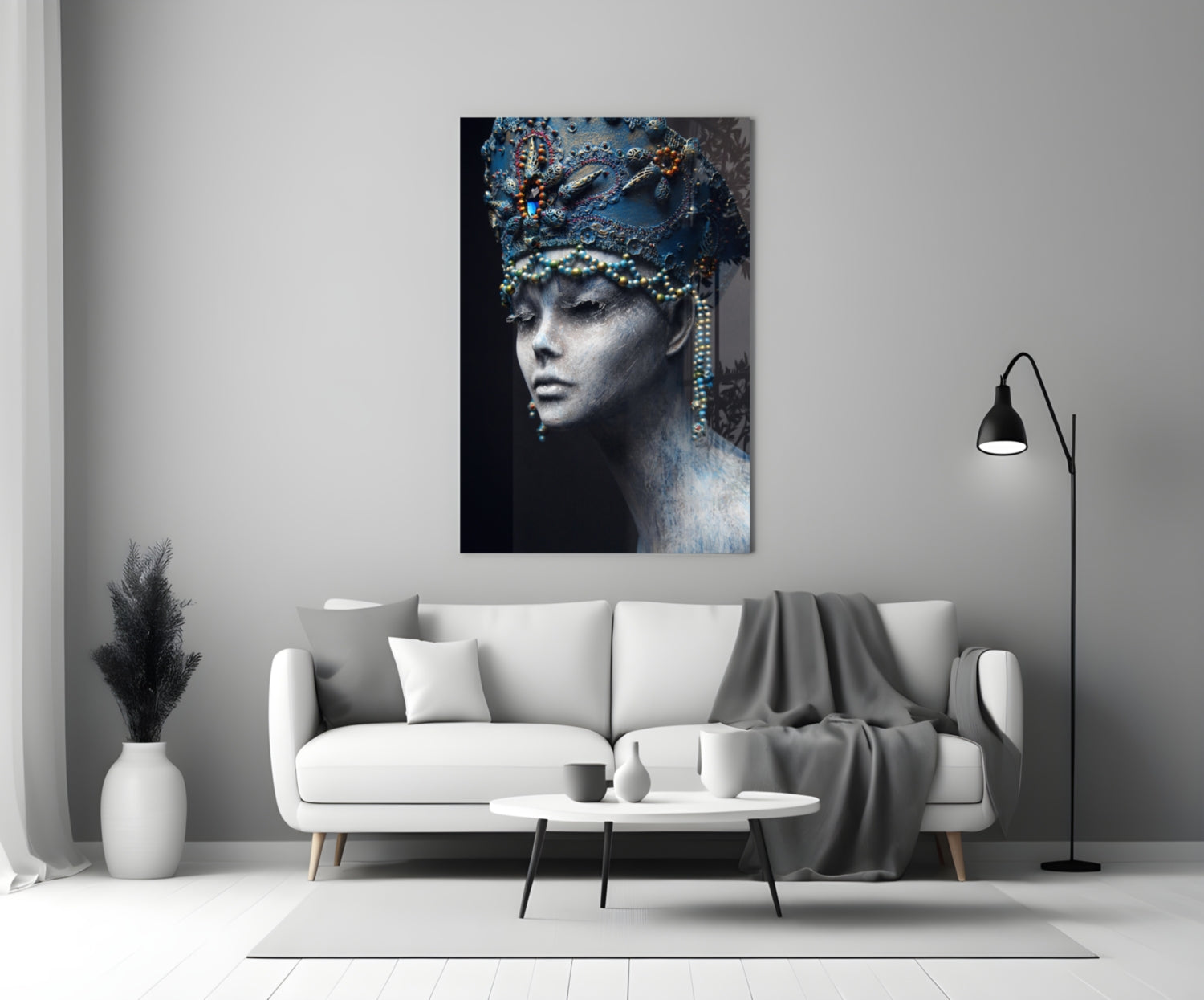 Woman Portrait 38 Glass Wall Art.