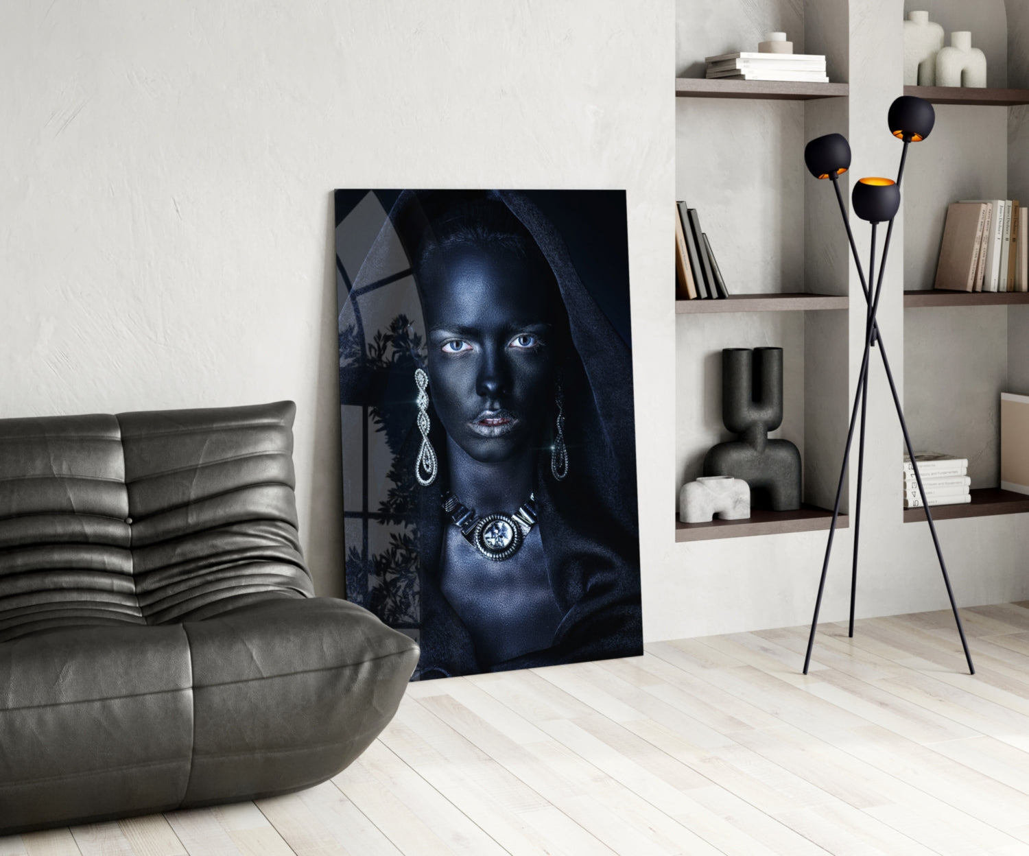 Woman Portrait 40 Glass Wall Art.