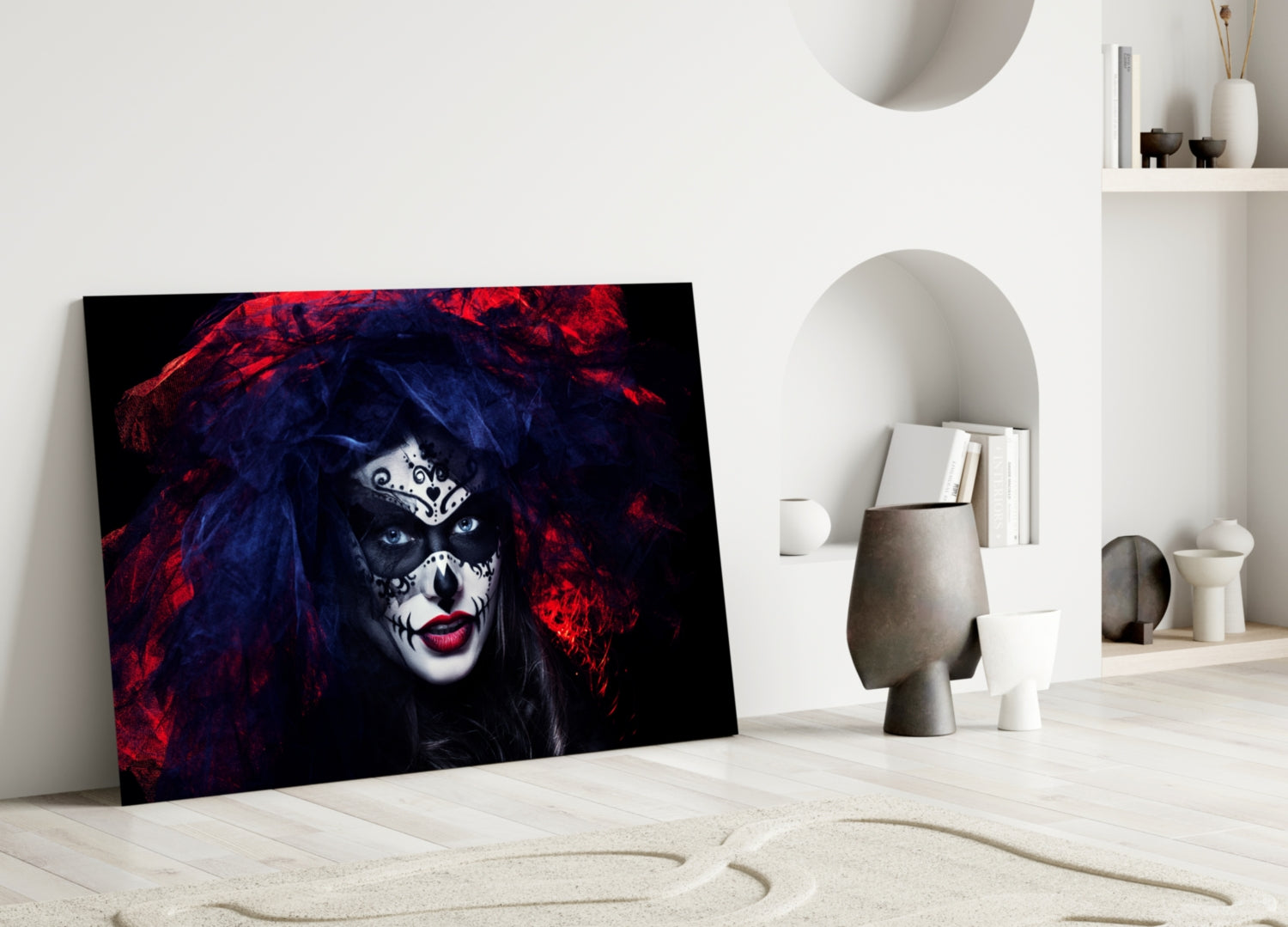 Woman Portrait 41 Glass Wall Art.