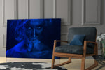 Smoke and Woman glass print enhancing a hallway with quiet intensity