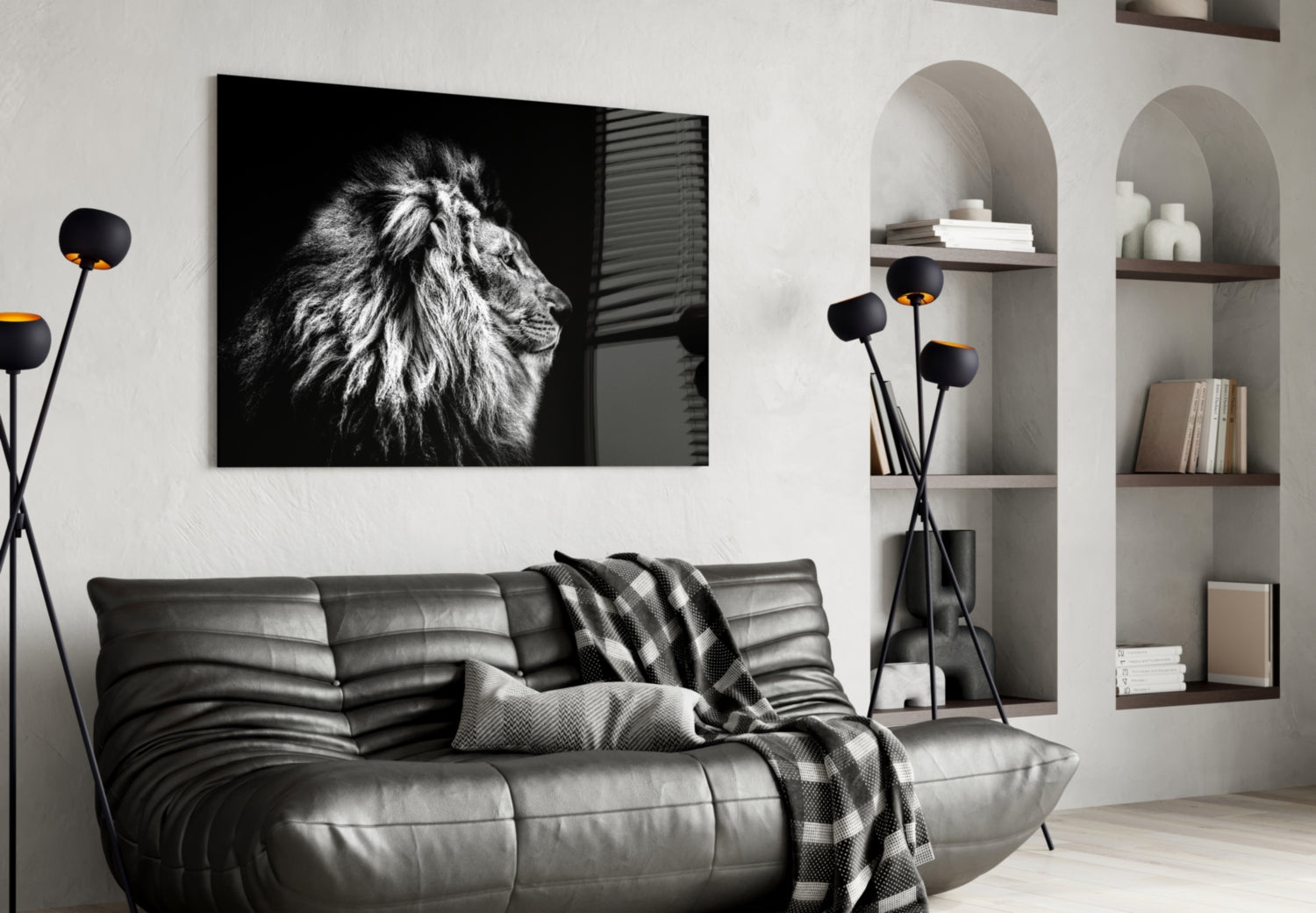 Lion Glass Wall Art.