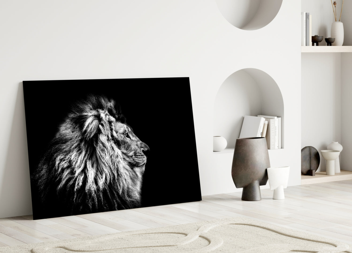 Lion Glass Wall Art.