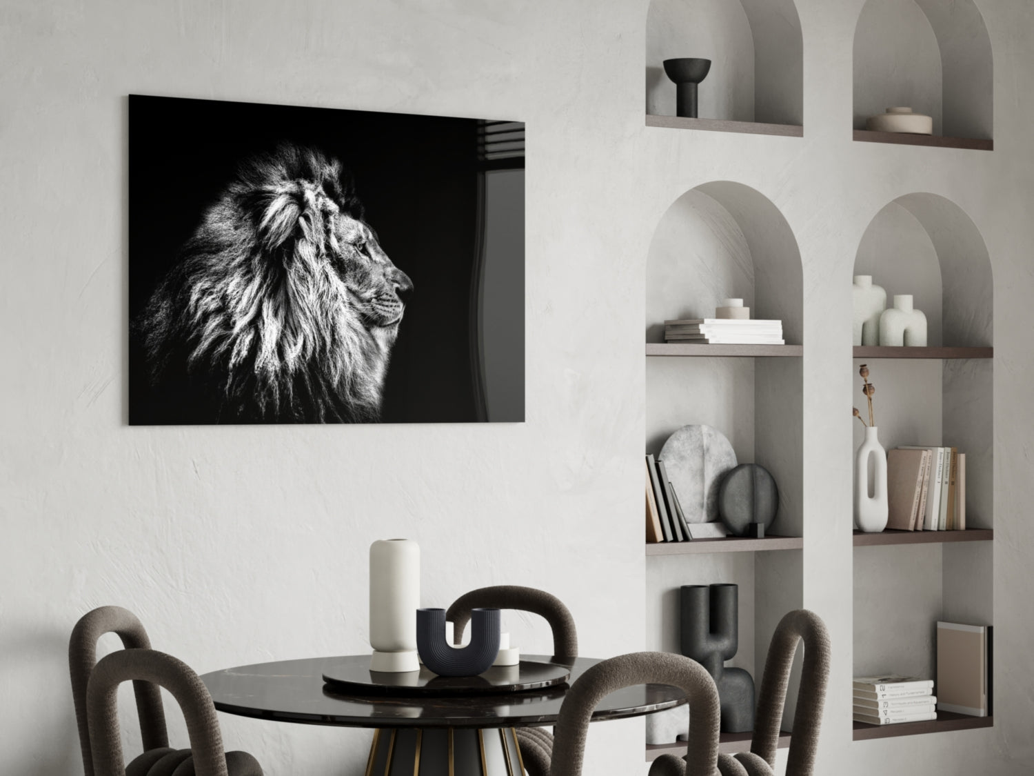 Lion Glass Wall Art.