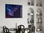 Smoke and Woman panel adding after-dark mood to a lounge