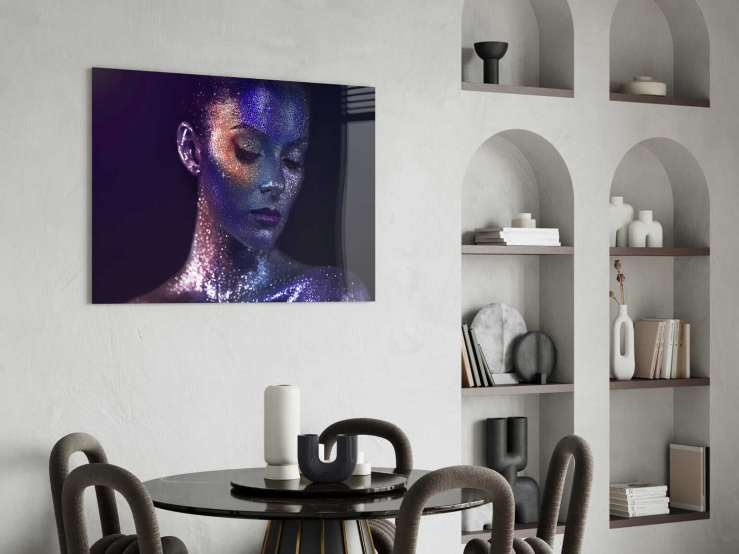 Woman Portrait 42 Glass Wall Art.