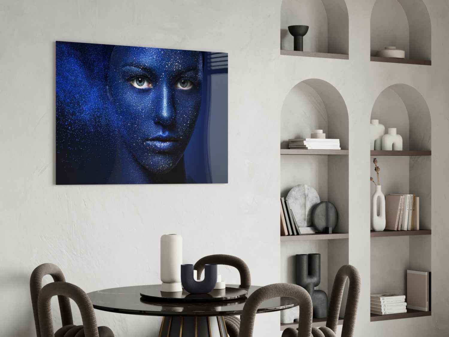 Woman Portrait 43 Glass Wall Art.