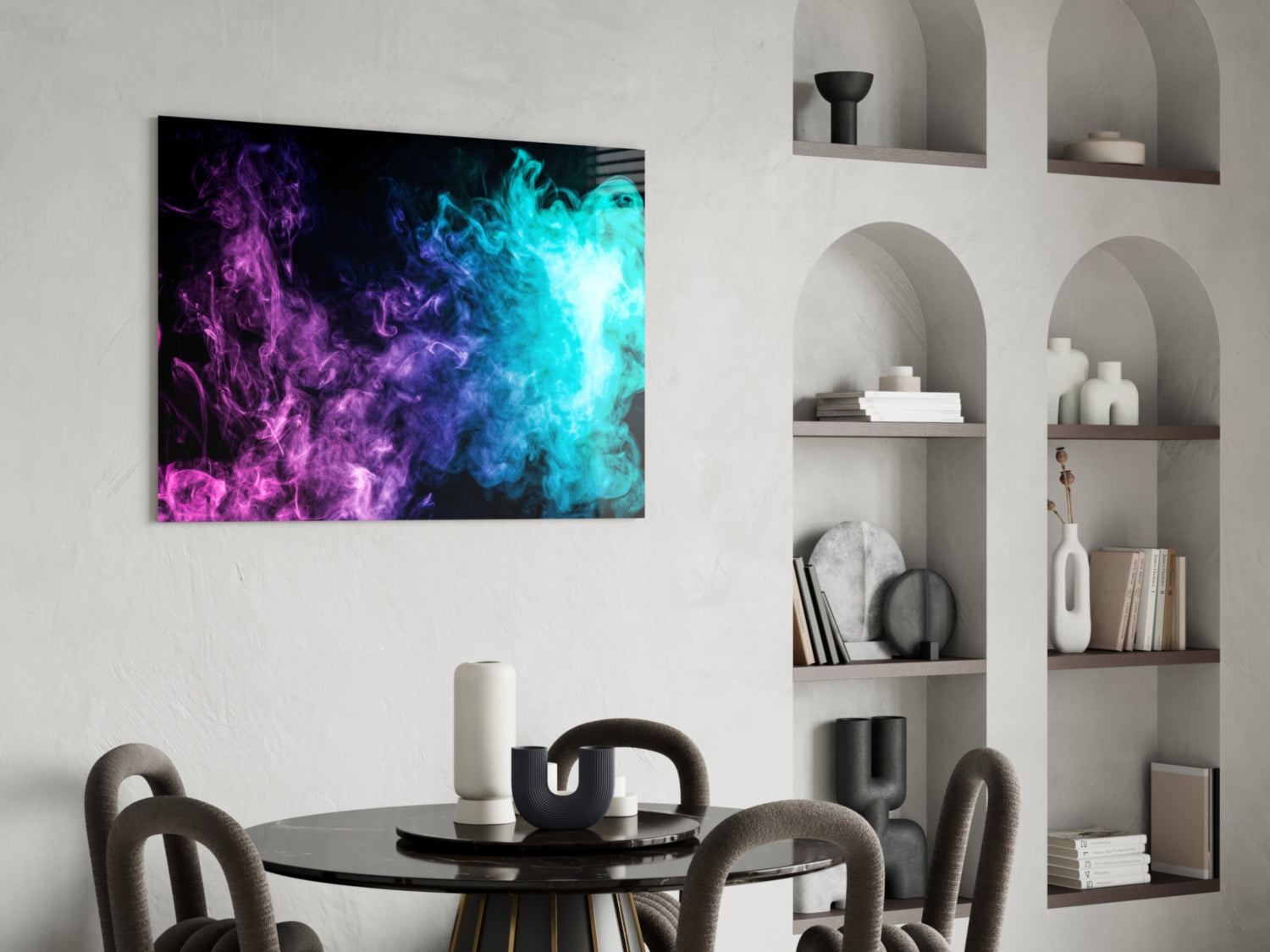 Colored Smoke Glass Wall Art.