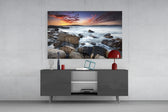 Sea Landscape panel catching warm light to reveal its sunset gradient