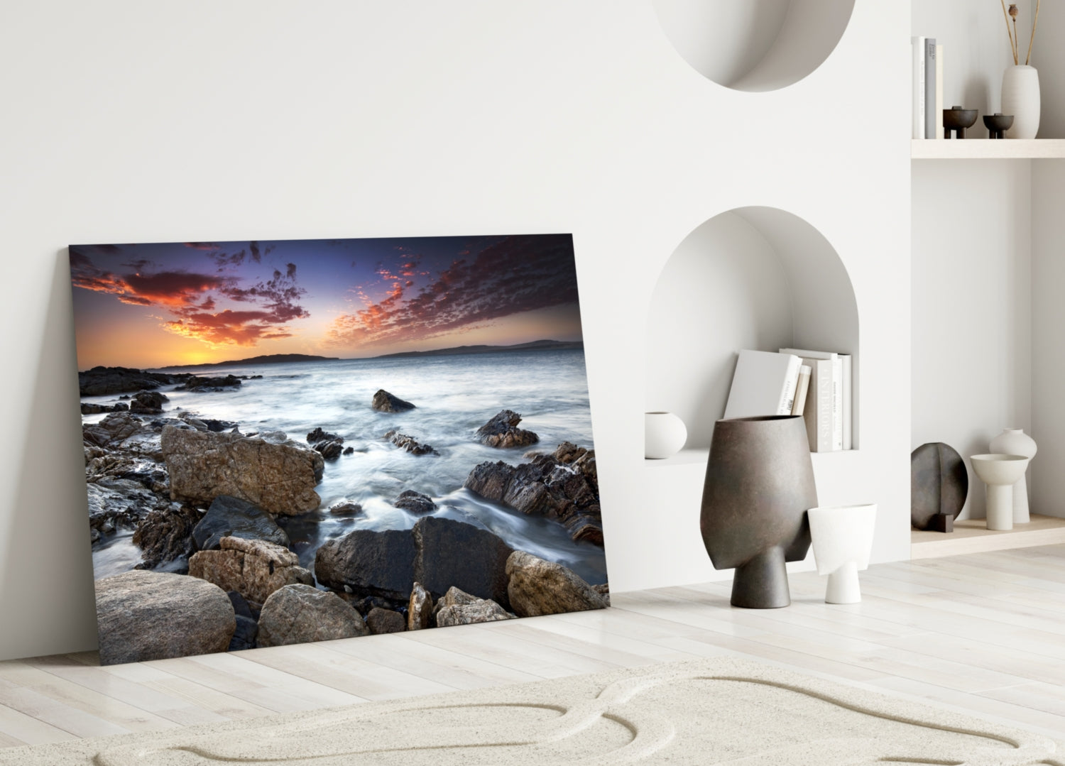 Sea Landscape Glass Wall Art.