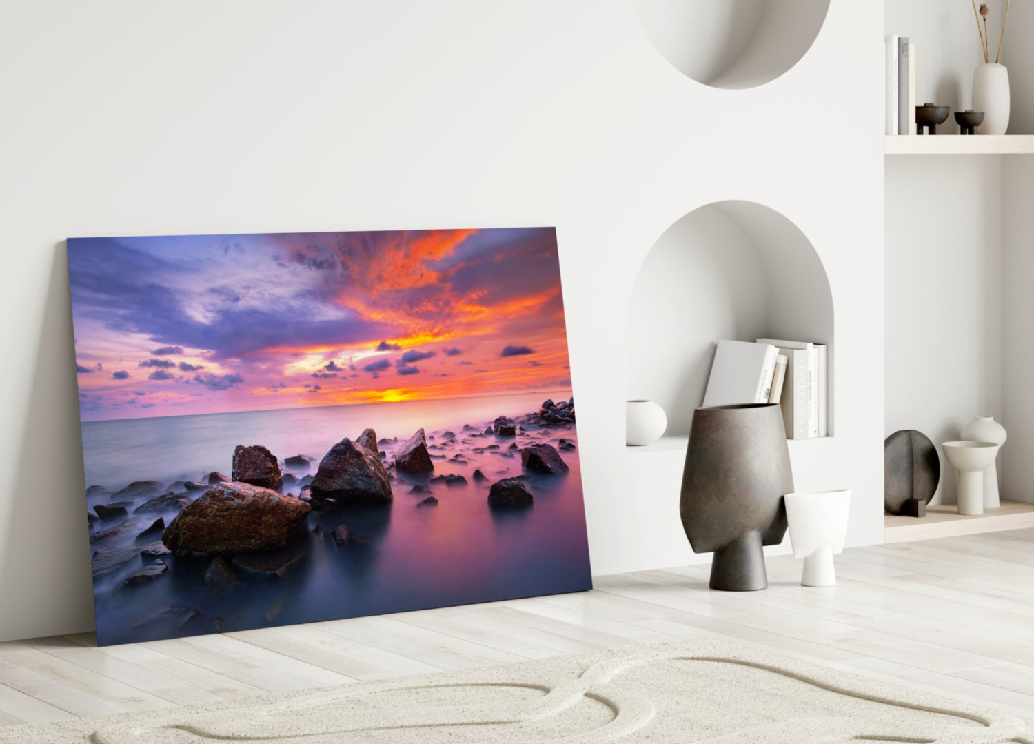 Sunset at Sea Glass Wall Art.