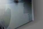 Sunset Landscape artwork anchoring a contemporary wall in dramatic palette