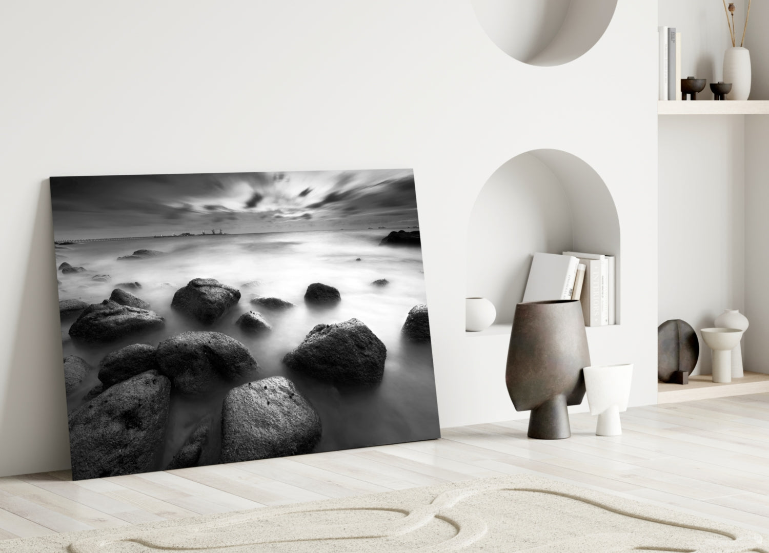 Cliffs Glass Wall Art.