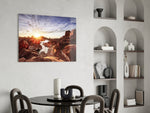 Canyon and Sunset panel adding explorer mood to a study