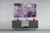 Abstract panel catching low light to reveal its painterly drift
