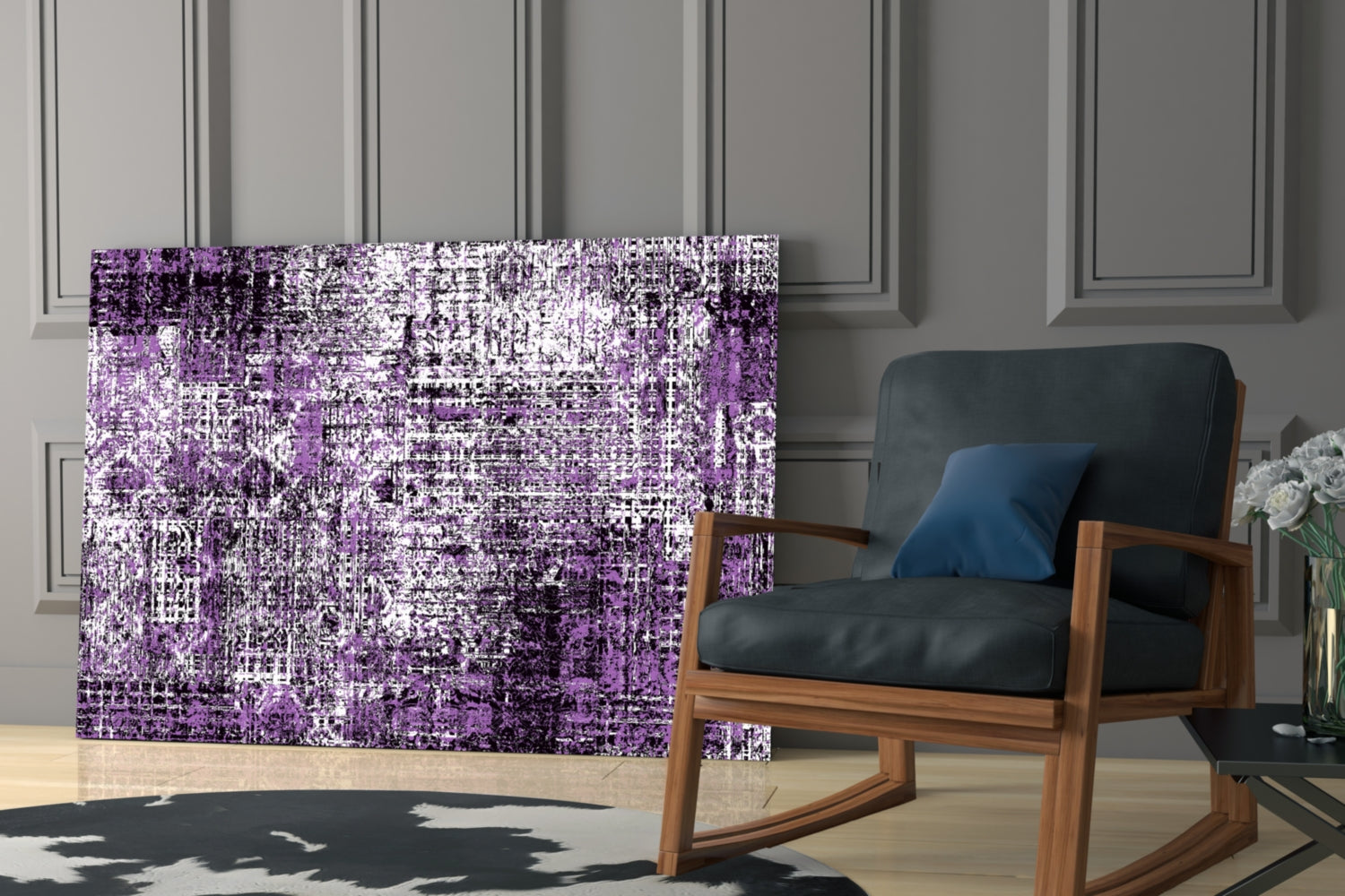 Abstract Glass Wall Art.