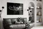 Trumpet glass wall art styled in a music room